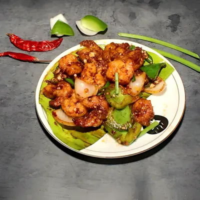 Prawns Chilli at Mustard Food Court, HSR Layout