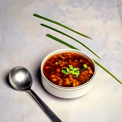 Veg Hot & Sour Soup at Mustard Food Court, HSR Layout