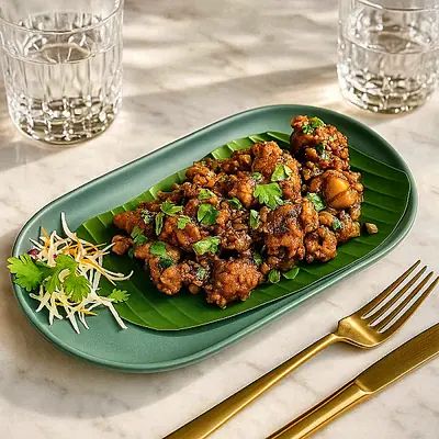Baby Corn Manchurian at Mustard Food Court, HSR Layout